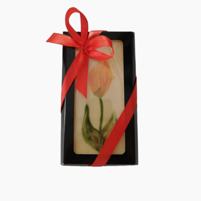 Czekolada z ręcznie malowanym kwiatem 85g